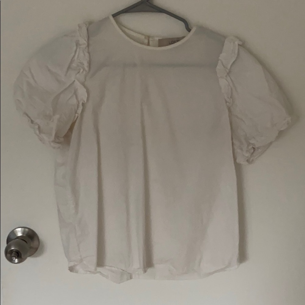 LOFT white blouse